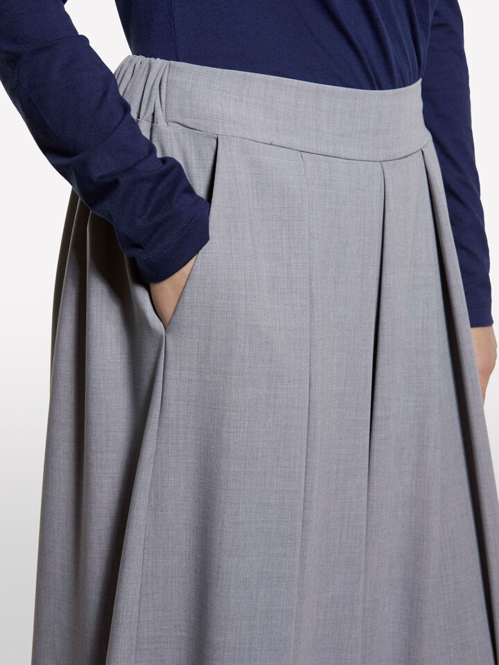 Gray culottes - women's palazzo trousers - Gray | Sisley image number 4